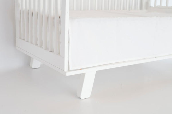 white crib skirt