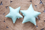 Mint and White Star Pillows Set