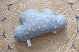 Smiley Gray Cloud Pillow