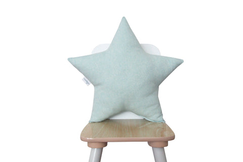 light aqua star pillow