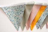 Olive and Pink Flag Bunting