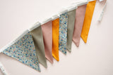Olive and Pink Flag Bunting