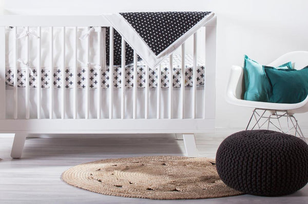 Black and White Skirt Bedding Set