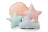 Pastel Coral Star Pillow