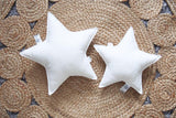 White Linen Star Pillow