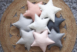 Gray and White Dots Star Pillow