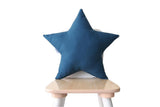 petrol blue star pillow