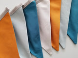 Rust and Teal Blue Flag Bunting