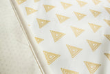 Ivory and Gold Triangles Crib Fitted Sheet