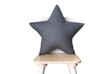 dark gray star pillow