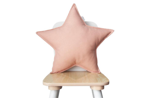pink blush star pillow