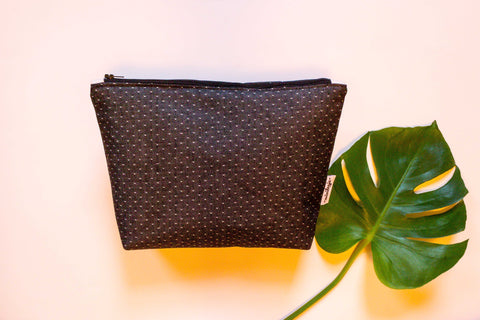Black Polka Dots Denim Bag