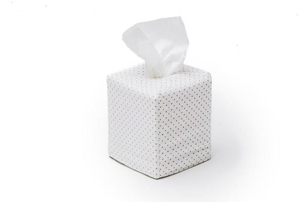 Gray Polka dot Tissue Box