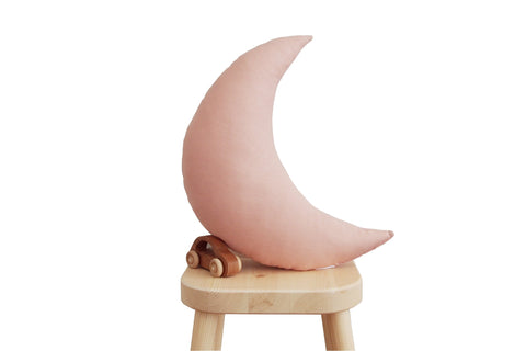 dusty pink moon pillow