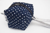 Navy and White Pacifier Bag