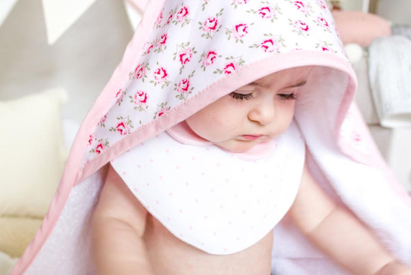 Pink Roses Baby Hooded Towel