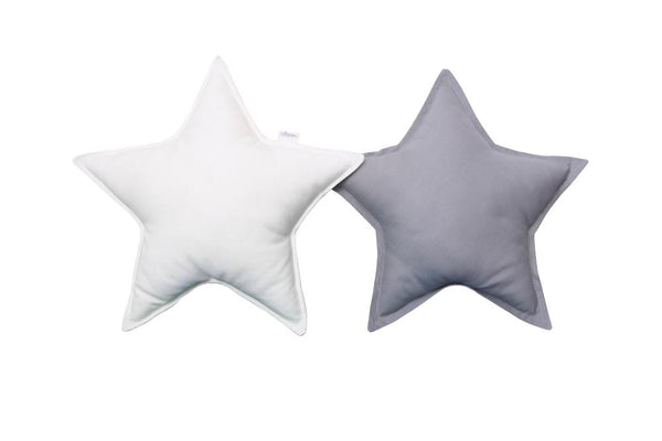 Gray and White Star pillows set