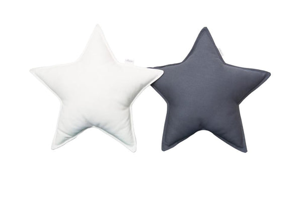 Dark Gray and White Star pillows set