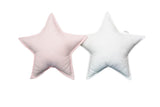 White and Light Pink Star pillows set