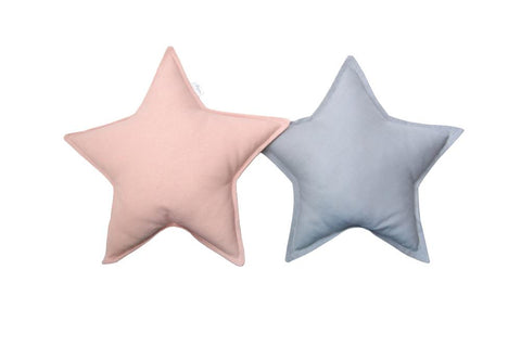 Gray and Blush Star Pillows set