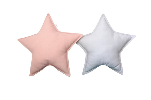 Light Gray and Blush Star Pillows set