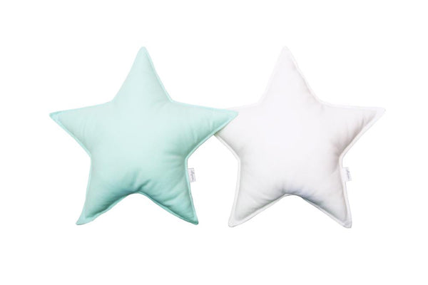 Mint and White Star pillows set