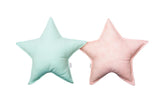 Mint and Coral Star Pillows set