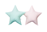 Mint and Light Pink Star Pillows set