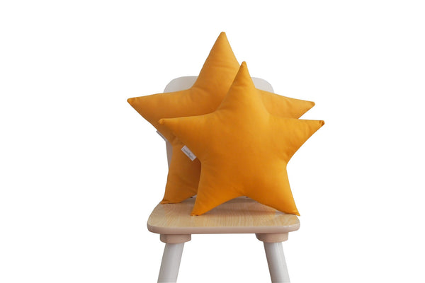 mustard star pillow